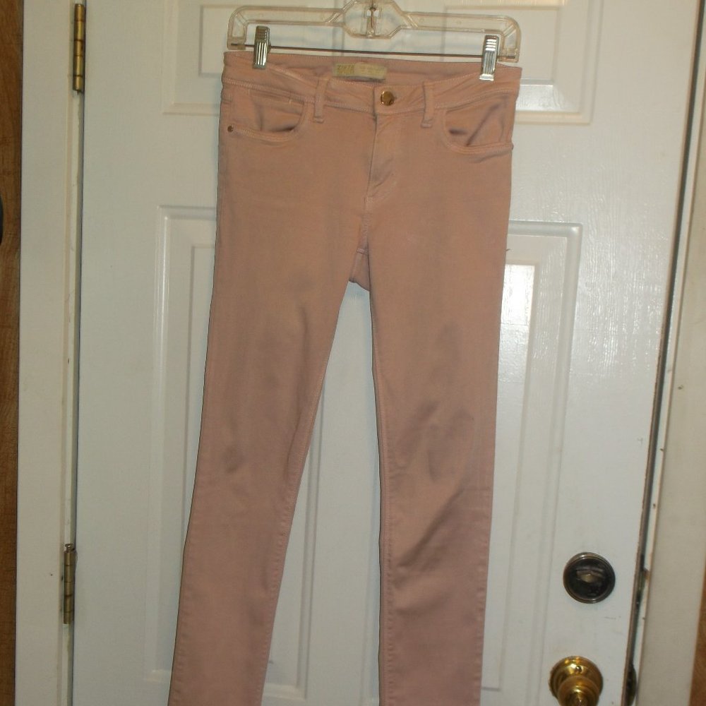 Zara Z1975 Peachy Pink Denim Jeans